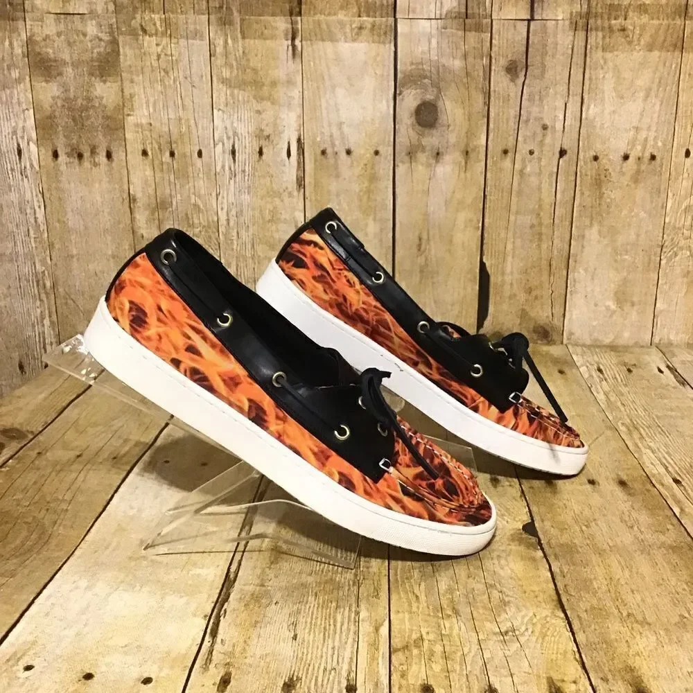 ‎Loudmouth Sailor Flames Boat Shoes 10M
